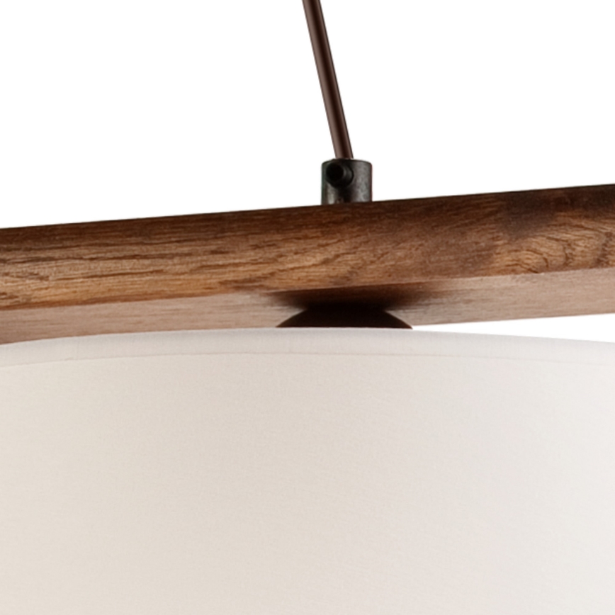 AIDA Cable Pendant 2xE27/60W/230V Ø 35 cm Oak/Walnut