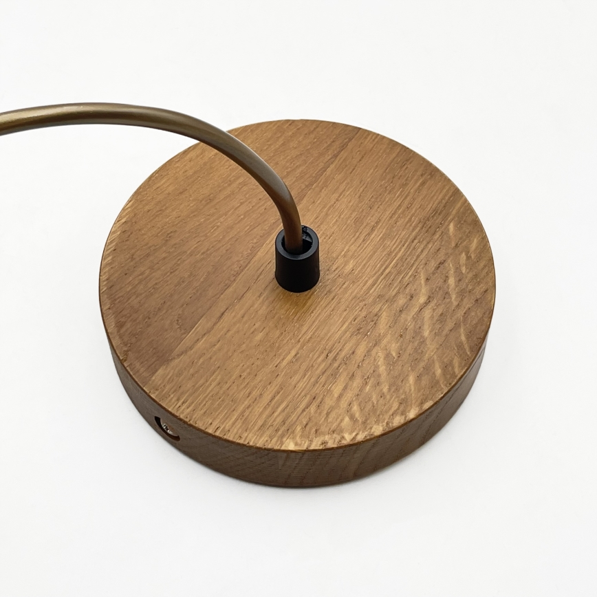 AIDA cable pendant light 1xE27/15W/230V Ø 25 cm oak/raffia