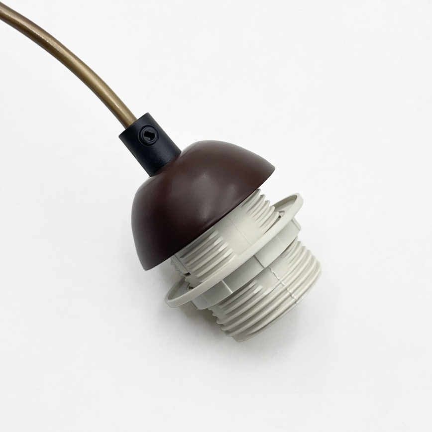 AIDA cable pendant light 1xE27/15W/230V Ø 25 cm oak/raffia
