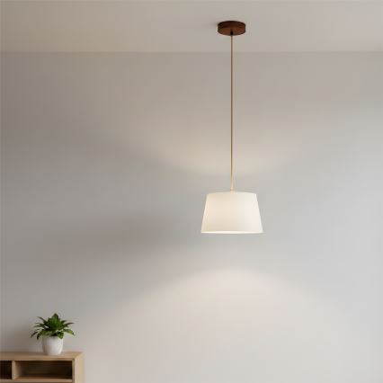 AIDA Cable Pendant Light 1xE27/60W/230V Ø 25 cm Oak/Brown/White