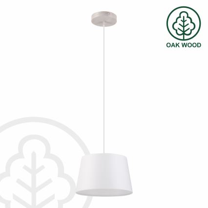 AIDA cable pendant light 1xE27/60W/230V Ø 25 cm oak/white