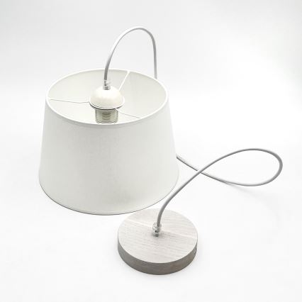 AIDA cable pendant light 1xE27/60W/230V Ø 25 cm oak/white