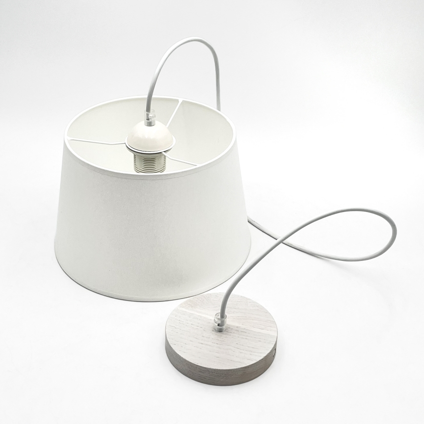 AIDA cable pendant light 1xE27/60W/230V Ø 25 cm oak/white