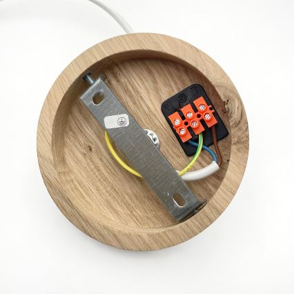 AIDA cable pendant light 1xE27/60W/230V Ø 25 cm oak/white