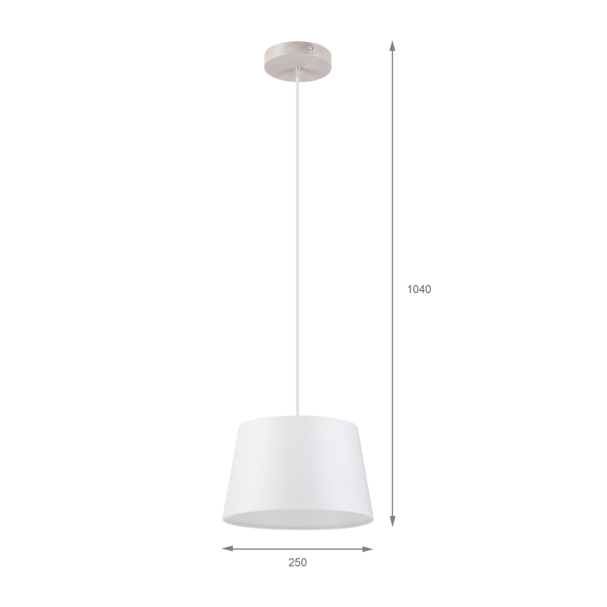 AIDA cable pendant light 1xE27/60W/230V Ø 25 cm oak/white