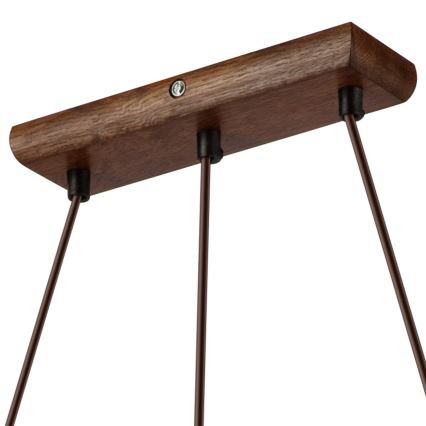 AIDA cable pendant light 3x E27/60W/230V Ø25 cm, oak/walnut