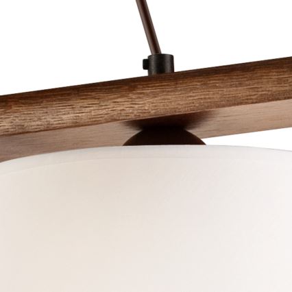 AIDA cable pendant light 3x E27/60W/230V Ø25 cm, oak/walnut