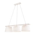 AIDA cable-suspended chandelier 3xE27/60W/230V, oak/white