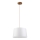 AIDA cable-suspended pendant light 1xE27/60W/230V Ø35 cm Oak/Brown/White