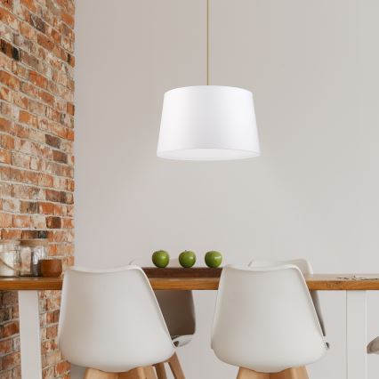 AIDA cable-suspended pendant light 1xE27/60W/230V Ø35 cm Oak/Brown/White