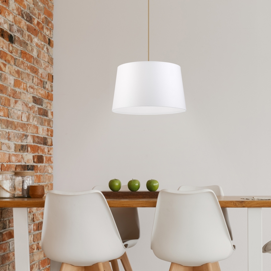 AIDA cable-suspended pendant light 1xE27/60W/230V Ø35 cm Oak/Brown/White