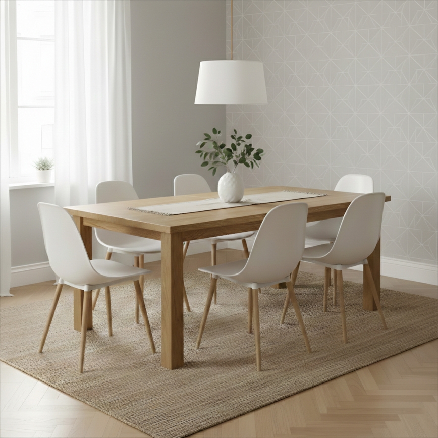 AIDA cable-suspended pendant light 1xE27/60W/230V Ø35 cm Oak/Brown/White