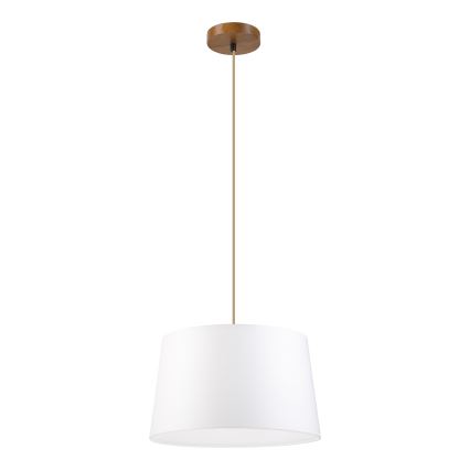 AIDA cable-suspended pendant light 1xE27/60W/230V Ø35 cm Oak/Brown/White