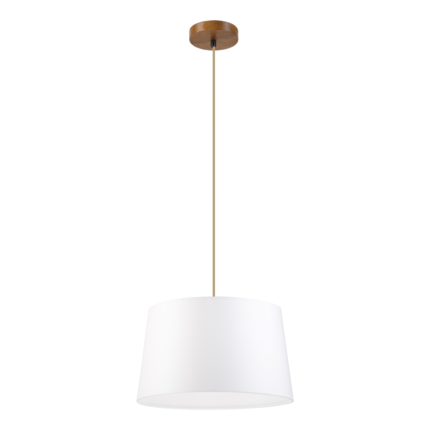AIDA cable-suspended pendant light 1xE27/60W/230V Ø35 cm Oak/Brown/White