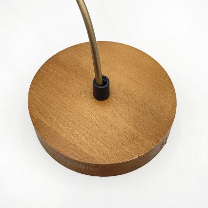 AIDA cable-suspended pendant light 1xE27/60W/230V Ø35 cm Oak/Brown/White