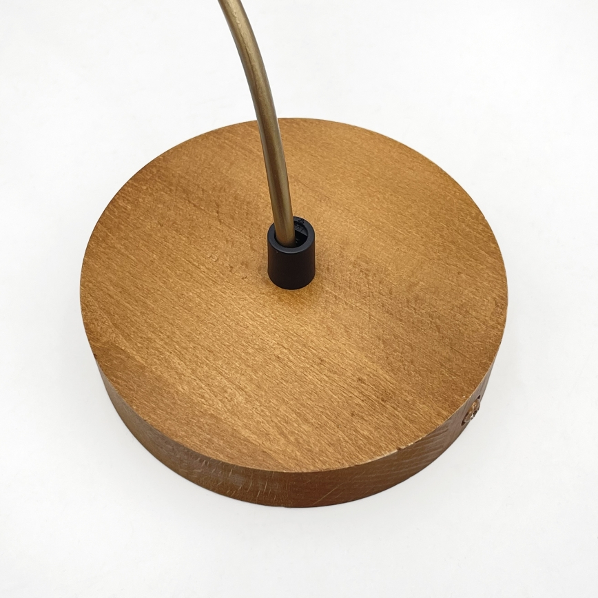 AIDA cable-suspended pendant light 1xE27/60W/230V Ø35 cm Oak/Brown/White