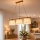 AIDA cord-hung pendant chandelier, 3xE27/15W/230V, Ø 25 cm, oak/cream