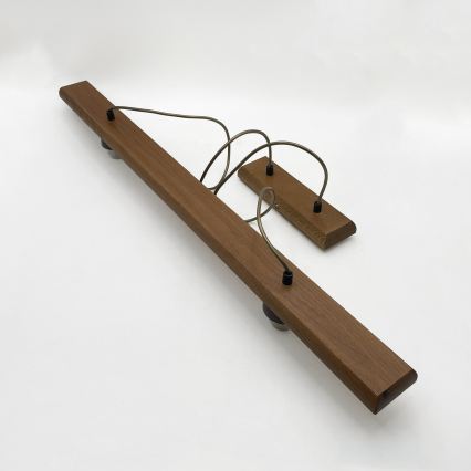 AIDA pendant lamp on cord, 2× E27/15W/230V, Ø 35 cm, oak/raffia