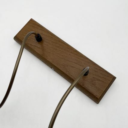 AIDA pendant lamp on cord, 2× E27/15W/230V, Ø 35 cm, oak/raffia