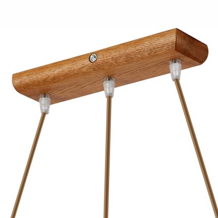 AIDA pendant light on cord, 3x E27/60W/230V, oak