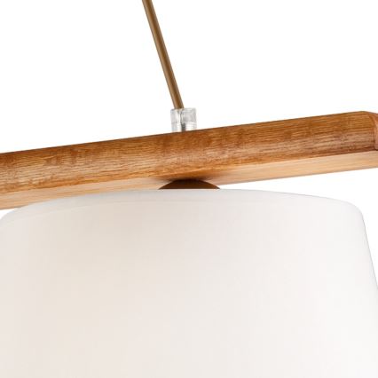 AIDA pendant light on cord, 3x E27/60W/230V, oak