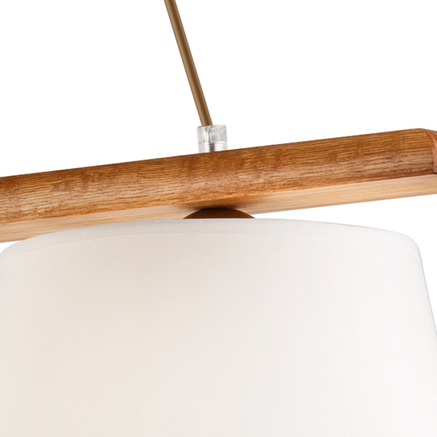 AIDA pendant light on cord, 3x E27/60W/230V, oak