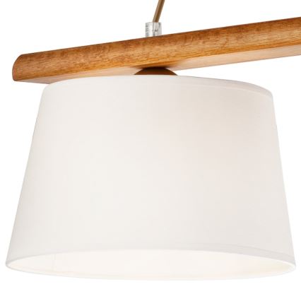 AIDA pendant light on cord, 3x E27/60W/230V, oak