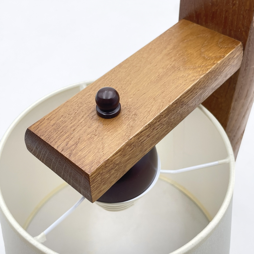 AIDA Wall Light 1xE27/15W/230V Oak/Cream