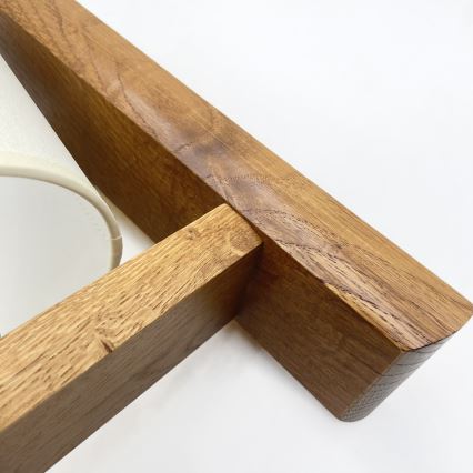 AIDA Wall Light 1xE27/15W/230V Oak/Cream