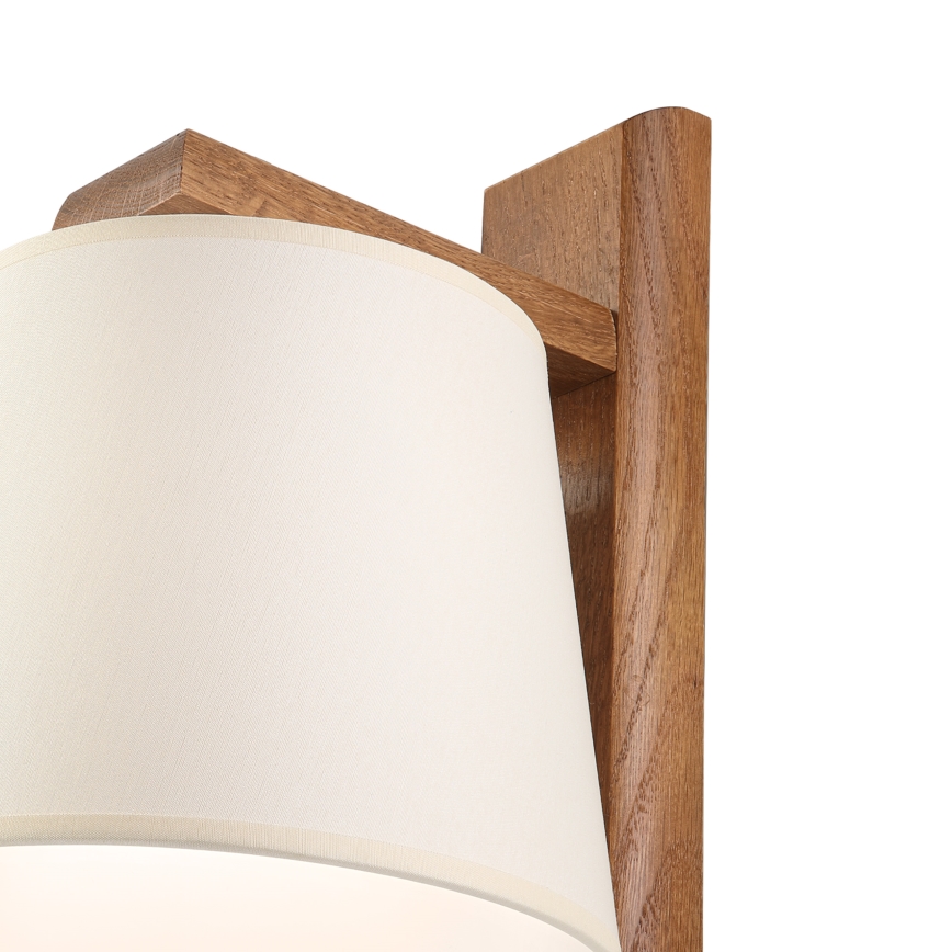 AIDA Wall Light 1xE27/15W/230V Oak/Cream