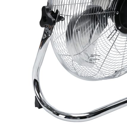Aigostar - 100W/230V Pedestal Fan, 54 cm Ø, Glossy Chrome