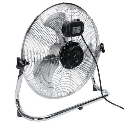 Aigostar - 100W/230V Pedestal Fan, 54 cm Ø, Glossy Chrome