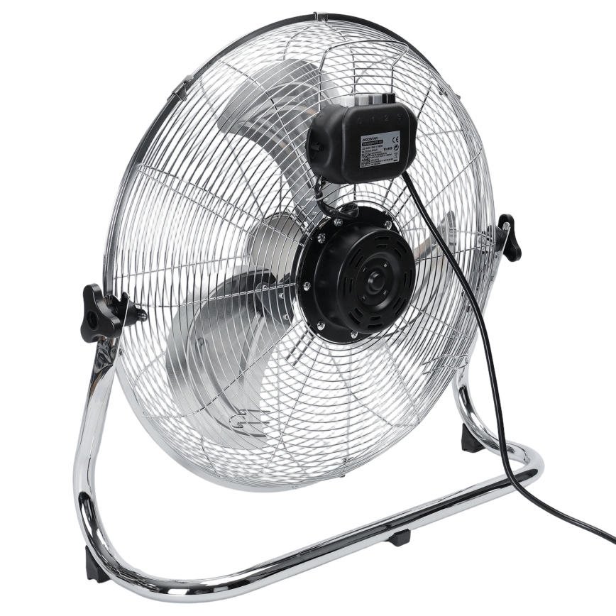Aigostar - 100W/230V Pedestal Fan, 54 cm Ø, Glossy Chrome