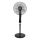 Aigostar - 130 cm Pedestal Fan, 50W/230V, Black + Remote Control