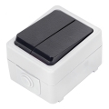 Aigostar - 2-Button Alternating Wall Switch IP54