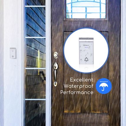 Aigostar - Wireless Plug-in Doorbell 230V/12V IP44 White