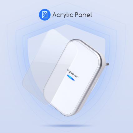 Aigostar - Wireless Plug-in Doorbell 230V/12V IP44 White