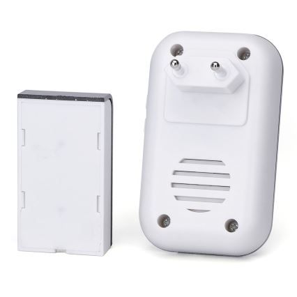 Aigostar - Wireless Plug-in Doorbell 230V/12V IP44 White