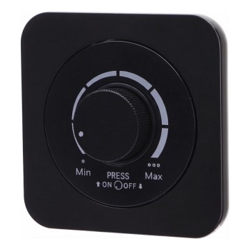Aigostar - 250V/10A Dimmer with Frame, Black