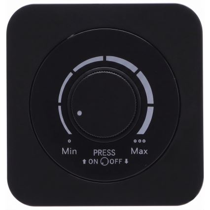 Aigostar - 250V/10A Dimmer with Frame, Black