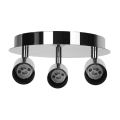 Aigostar - 3-Light GU10 Spotlight 60W/230V, Glossy Chrome