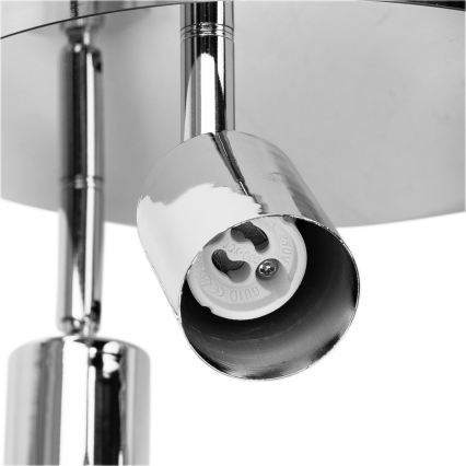 Aigostar - 3-Light GU10 Spotlight 60W/230V, Glossy Chrome