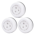 Aigostar - 3-Pack RGB LED Portable Night Lights LED/3xAAA + Remote Control