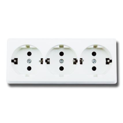 Aigostar - 3-Socket SCHUKO Wall Socket 250 V / 16 A