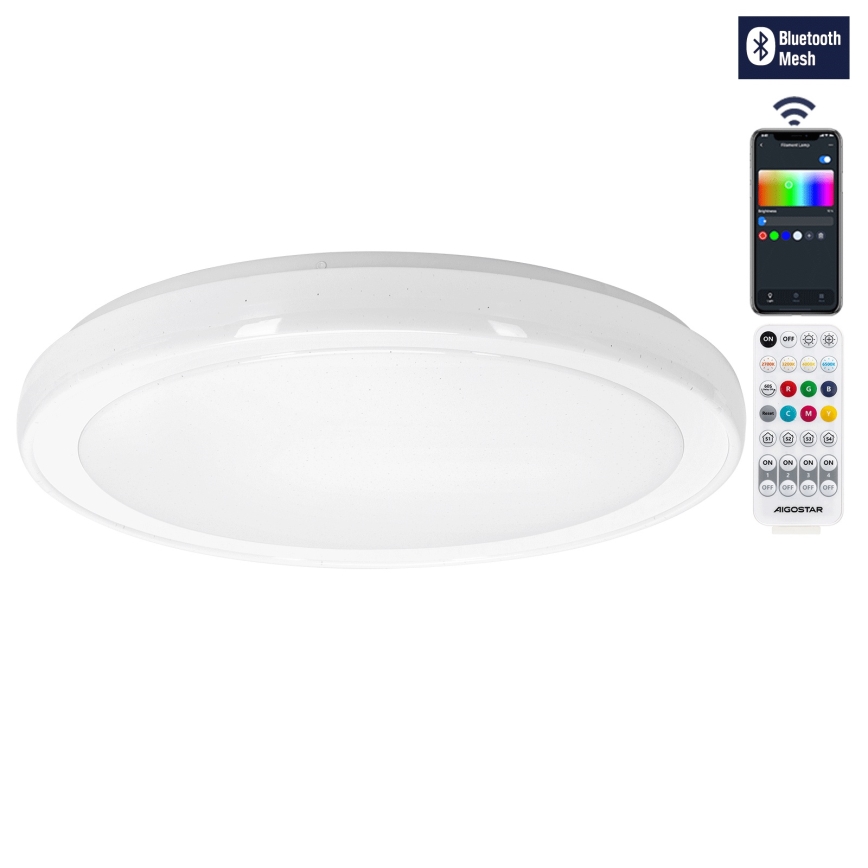 Aigostar - LED Dimmable Ceiling Light MESH LED/36W/230V 3000-6500K Ø 49.5 cm + remote control