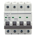 Aigostar - 4-Pole Circuit Breaker 4P-20A-C 400V