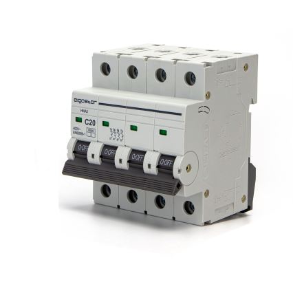 Aigostar - 4-Pole Circuit Breaker 4P-20A-C 400V