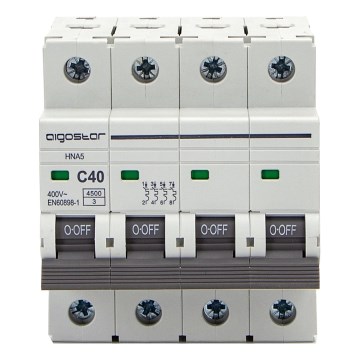 Aigostar - 4-pole circuit breaker 4P-40A-C 400V