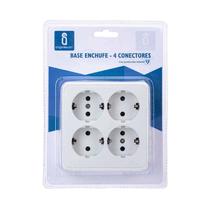Aigostar - 4-Socket SCHUKO Domestic Outlet 250V/16A