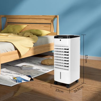 Aigostar - Air cooler 60W/230V white/black + remote control